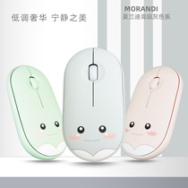 Cute wireless mouse mute girl USB office game Laptop Tablet charging portable pebbles