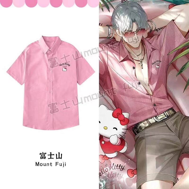 100% Cotton Mount Fuji Light and Night Love Cos Charlie Su Kt Cat Linkage Men's and Women's Shirts Cosplay Clothing 100% Cotton Mount Fuji Light and Night Love Cos Charlie Su Kt Cat Linkage Men's and Women's Shirts Cosplay Clothing
