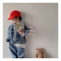 xxxxkids Spring New Boy and Girl Han Cowboy Two Cowboy Cowboy Cowboy Jacket Gas Day Clothes Tide