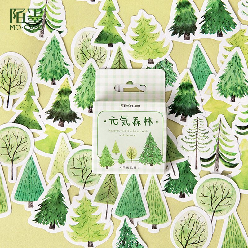 Meta Gas Forest Flowers And Grass Plant Jungle Nature Stickers of the book Diy Growth Manual This decorative material applid