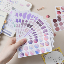 Color Mood Geometric Round Point Loving Sticker Morandi Little Freshens hand tent Decorative Material Paper Collage