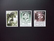 Gibraltar 2020 character stamps Nintingale Beethoven Franklin 3 all