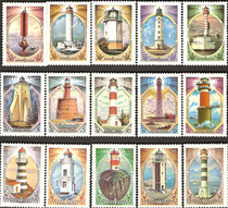 Soviet Stamps 1982-1984 Years Lighthouse Series 15 All-Sea Ming Lantern stamps Grand full set
