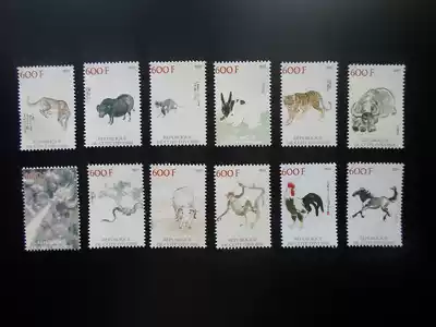 Côte d'Ivoire 2017 Chinese famous painting Xu Beihong 12 Zodiac stamps 12 brand new