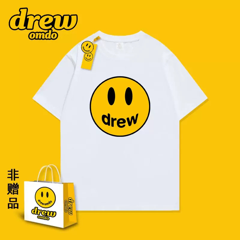 【220宽松重磅】DREW官方正品旗舰店2023新款纯棉短袖情侣T恤潮牌