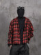UNDERWATER S1 Crimson Ruin Deconstructed Wool Shirt Jacket
