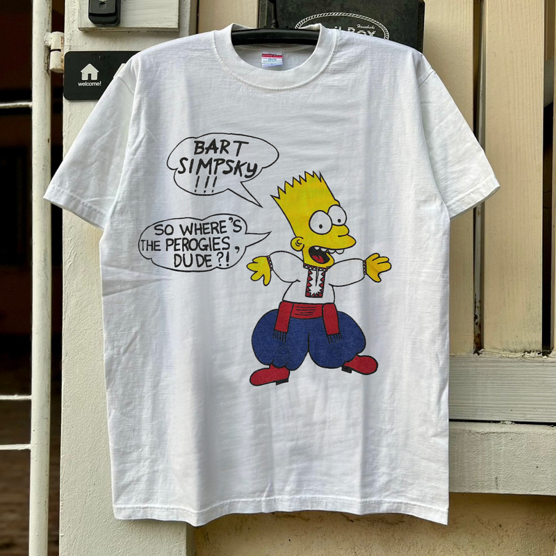 The Simpsons American Retro Cartoon Trendy and Creative Niche Design Pure Cotton Short-Sleeved T-Shirt