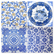  Blue blue and white porcelain art brick Peacock wall and floor tiles 600X600KTV leisure kitchen bathroom living room tiles