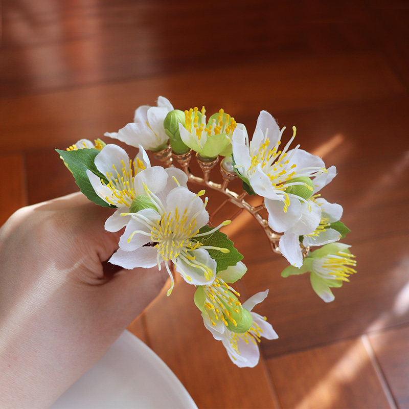 Flower Platoon Hairpin Hanfu Hair Accessories Hairpin Hairpin Hairpin Headwear Freshener Silk Floral Hairpin Accessories Ancient Wind Hairpins
