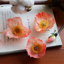 Hanfu silk hairclip Ancient Costume National style bride headdress studio photo hairclip ancient flower photo hair ornaments