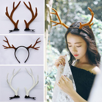 Sen female hairband antler headdress studio performance photography props Photo Elk hair accessories Hanfu ancient style headband hairpin