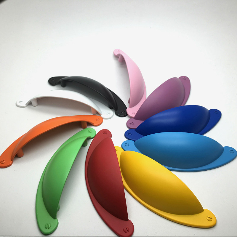 American colourful handle modern minimalist handle overall cupboard children's furniture wardrobe drawers shoe cabinet shell cabinet door handle