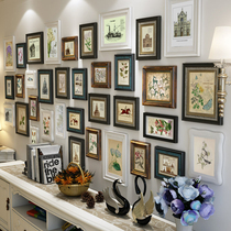 Light luxury solid wood photo wall decoration American modern European style frame wall Photo Wall living room wall large size design