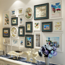 Solid Wood photo wall decoration American living room European style modern frame wall wedding photo room combination wall painting without punching