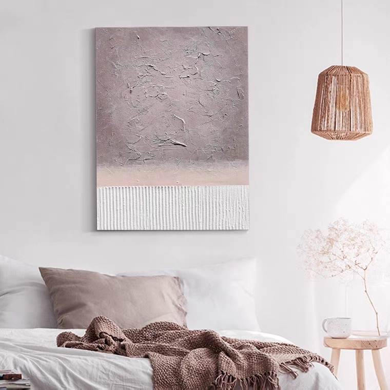 Pure hand-painted oil painting abstract living room porch restaurant hotel wabi-sabi modern minimalist European three-dimensional large decorative painting