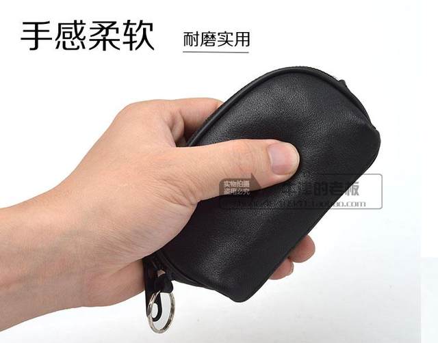 First layer sheepskin cow leather clutch mini small storage men's coupon wallet key bag card bag free shipping