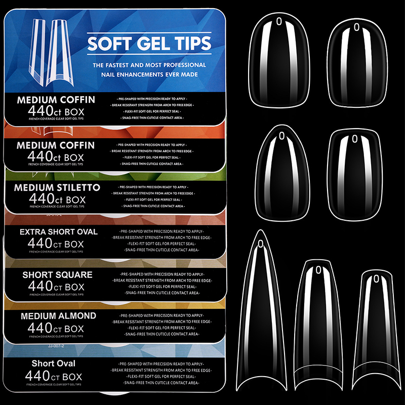 Nail Tips No Filing Needed, Seamless Matte Water Drop Nails, Trapezoid Nails, Oval Almond Full Cover Nail Tips, DIY Press-On Nails