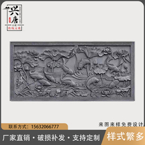 Antique Chinese-style courtyard garden Courtyard Shadow Wall wall Wall Decoration Pendant with large relief brick sculptures over the years