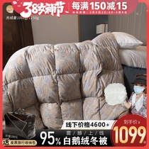 (boutique year stock) 95 white goose down winter quilt core Four Seasons down by single double quilt warm and muted no taint