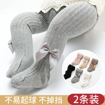 Girl Beats Bottom Pants Spring Autumn Outwear Pure Cotton Summer Thin children Baby Even pants Sox baby Conjoined Sox Gas