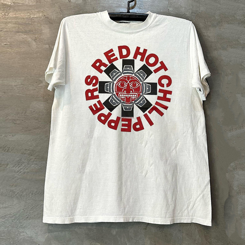 Red Hot Chili Peppers Retro Trendy Brand Short-Sleeved T-Shirts for Men and Women as a Couple Wear