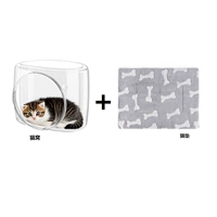 Прозрачный кошачий гнездо + серая кошачья прокладка 丨 без липких волос, легко чистить