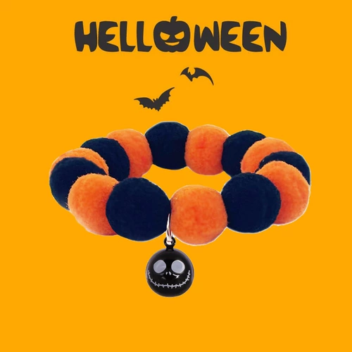 Колокольчик, эластичный регулируемый чокер, милый забавный аксессуар, xэллоуин, кот, домашний питомец