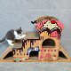 Icle large cat scratching board corrugated no assembly required ice cream slide castle claw sharpener multi-cat family scratch resistant