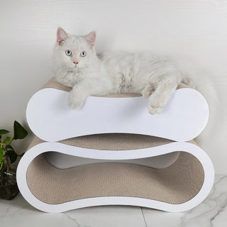 8-Shaped Cat Scratching Board Set, Simple Two-Piece Set, Corrugated Paper, Wear-Resistant Claw Grinder, Anti-Cat-Scratch Sofa, Cat Claw Board