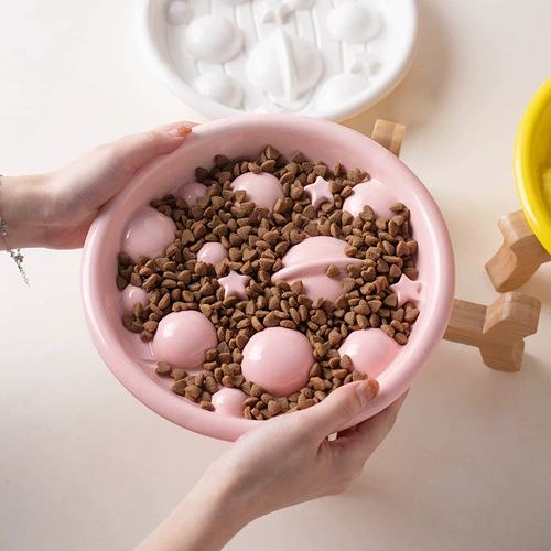 ПЭТ -керамика медленная пища миска шейки матки