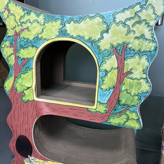 Icle cat scratching board extra large one-piece corrugated paper cat scratching board multi-cat family bonsai pine tree claw grinder wear-resistant