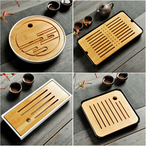 Water storage round tea table Household Japanese bamboo tea tray Portable large square dry bubble tray Small melamine bamboo tray