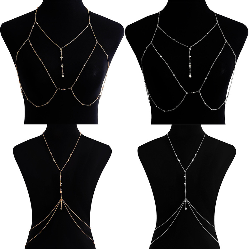 European and American Cross-Border Jewelry, Hot Girl Beach Sparkling Diamond Zircon Tassel Bikini Body Chain, Summer Casual Waist Chain for Women European and American Cross-Border Jewelry, Hot Girl Beach Sparkling Diamond Zircon Tassel Bikini Body Chain, Summer Casual Waist Chain for Women