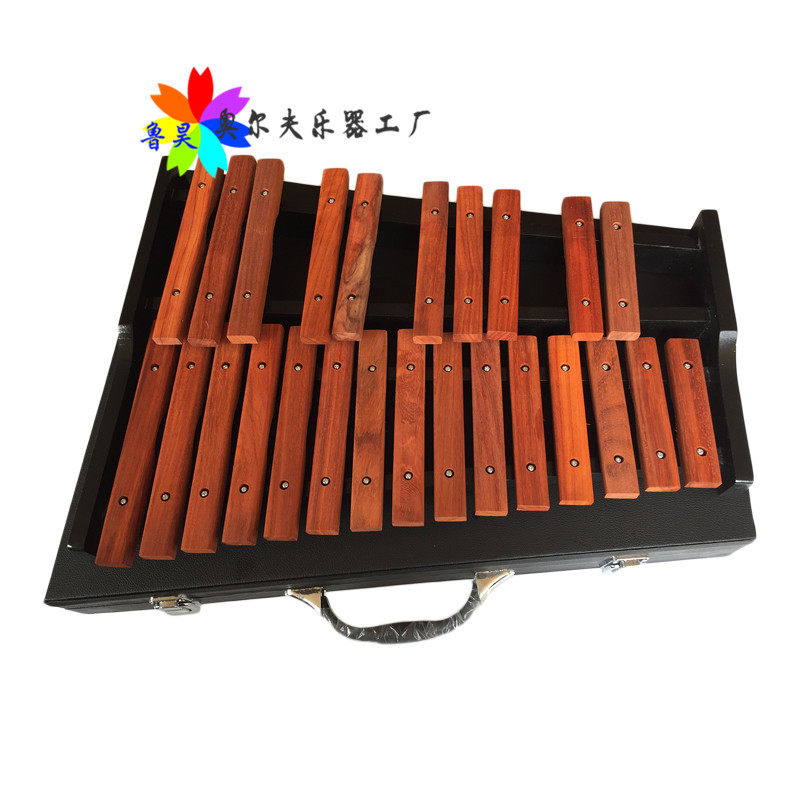 Olfe music teaching professional percussion instrument teaching aids 25 Sound xylophone children hands on the red xylophone 25 Sound