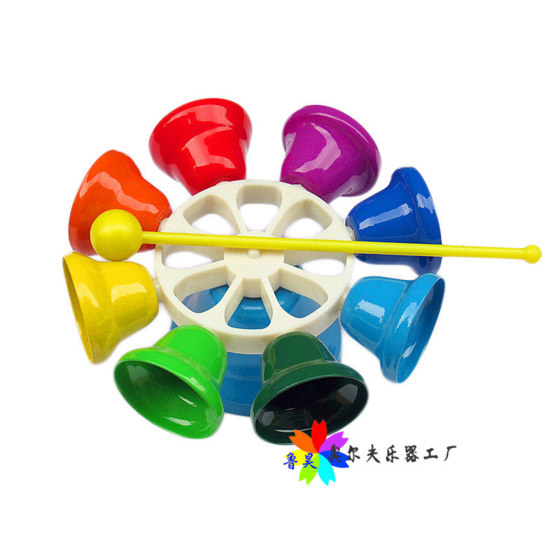 Orff percussion instrument eight-tone lesson bell melody bell tone bell 8-tone lesson bell 8-tone turn clock