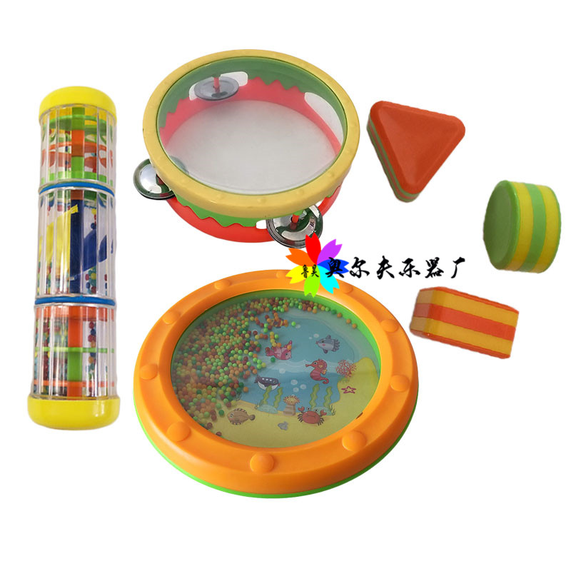Mưa âm thanh cầu vồng dính đồng hồ cát trẻ em Orff nhạc cụ đồ chơi Jin Bao với giáo dục sớm đồ chơi âm nhạc điện tử cho trẻ