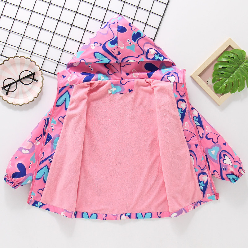 Children's submachine clothing integrated with suede autumn and winter girl Han version Leisure jacket 2021 new CUHK Tong Chun Autumn Clothing Tide