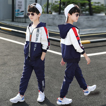 Childrens Clothing Boy Autumn Clothing Sports Suit 2022 New Spring Autumn Season Boys Great Childrens Korean Version Handsome Qi-Qi Tide Clothes