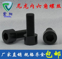 M3 M4 black nylon screw plastic hexagon socket screw insulated screw plastic cylindrical head bolt screw
