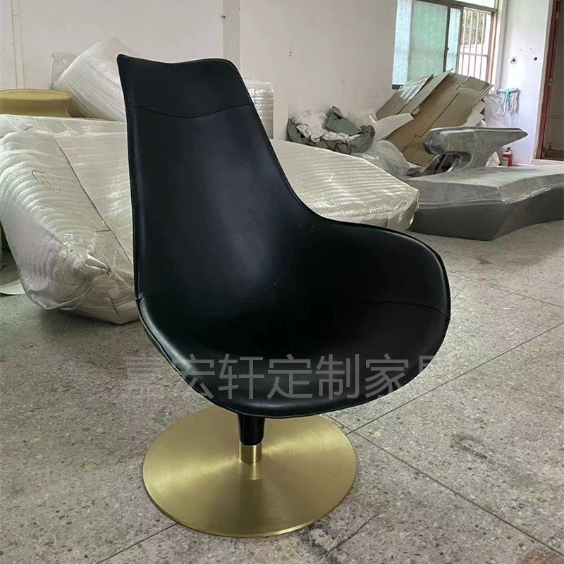 Стул 意式轻奢现代设计师个性玻璃钢异形酒店咖啡样板房高背扶手单人椅 OTHER