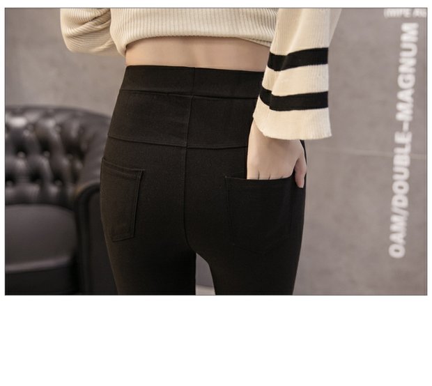200 pounds chất béo mm kích thước lớn mùa xuân và mùa thu xà cạp mặc cho phụ nữ eo cao thon thả quần thun chân quần chín quần quan dai nu