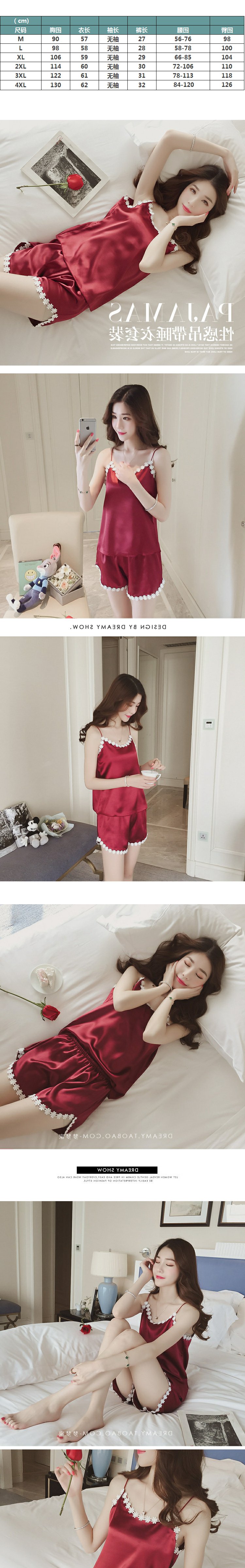 200 kg XL dây đai t-shirt shorts phù hợp với nữ chất béo mm bìa belly ren áo sơ mi dịch vụ nhà hai mảnh mùa hè đồ ngủ nữ quần áo ngắn