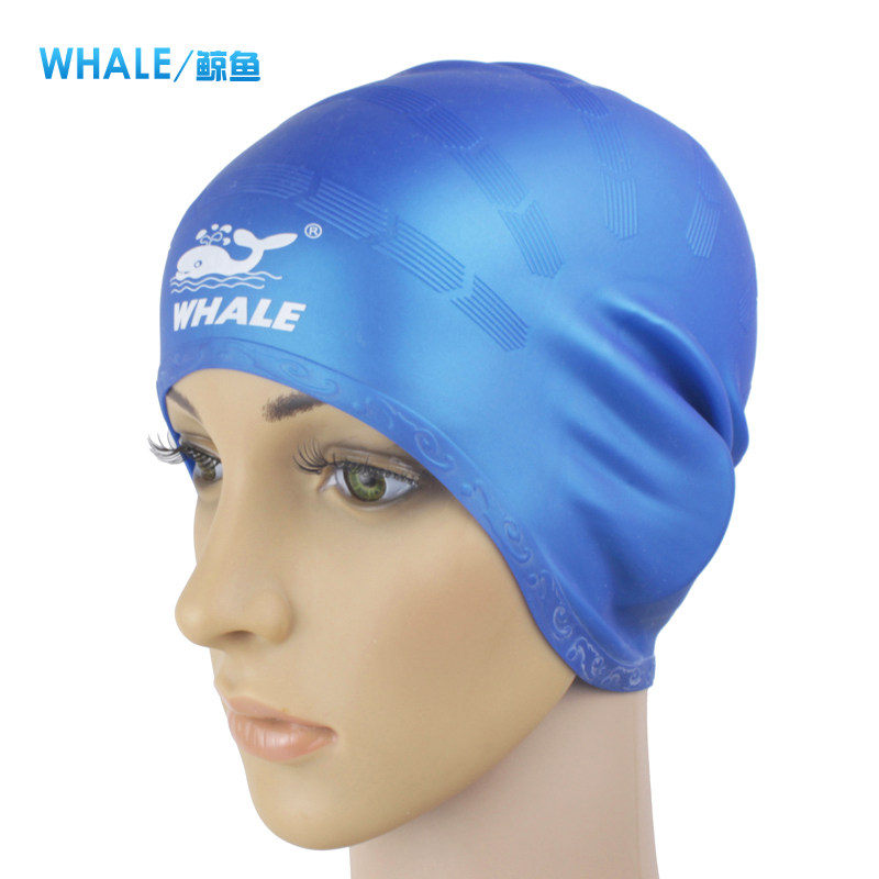 U.S. VR brand ear protection swimming cap men and women long hair swimming cap waterproof adult swimming cap silicone large size does not let head tide