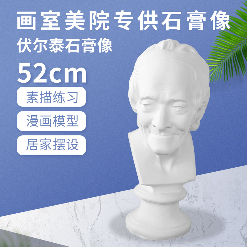 Voltaire head art teaching aids plaster head sculpture plaster sculpture sketch plaster head model