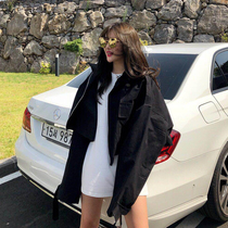 chic early autumn blouses sloth 2021 new Korean version bf original accommodation small sub loose cloak small windsuit short coat