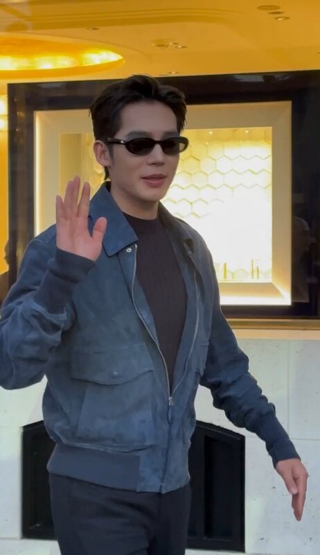 Xia Yu's Same Style Suede Bomber Jacket, Spring and Autumn Business Slim-Fit Casual Baseball Jacket, Trendy Men's Clothing