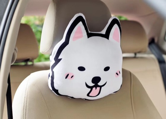 [68] Husky Qi Shijiao gối tựa đầu xe cổ Gối gối cổ gối phụ kiện xe hơi phụ kiện trang trí xe hơi