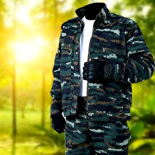 Камуфляжный осенний износостойкий комплект для работы, рабочая одежда, увеличенная толщина