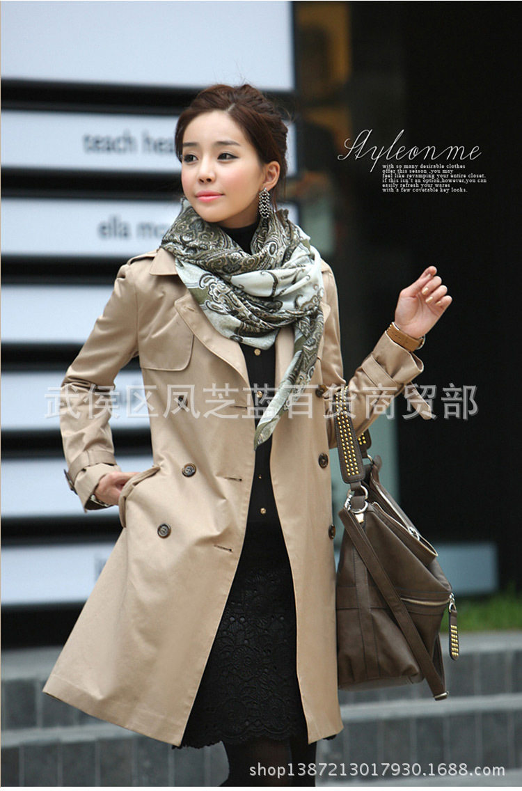 Новая осенняя зимняя женщина длинная куртка Ladies Trench Coats2017 