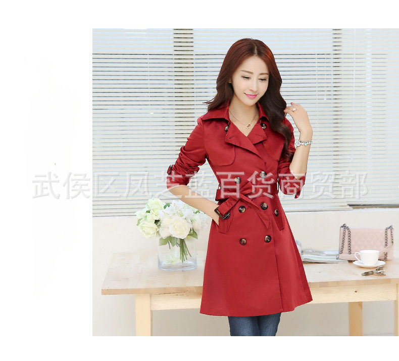 Новая осенняя зимняя женщина длинная куртка Ladies Trench Coats2017 